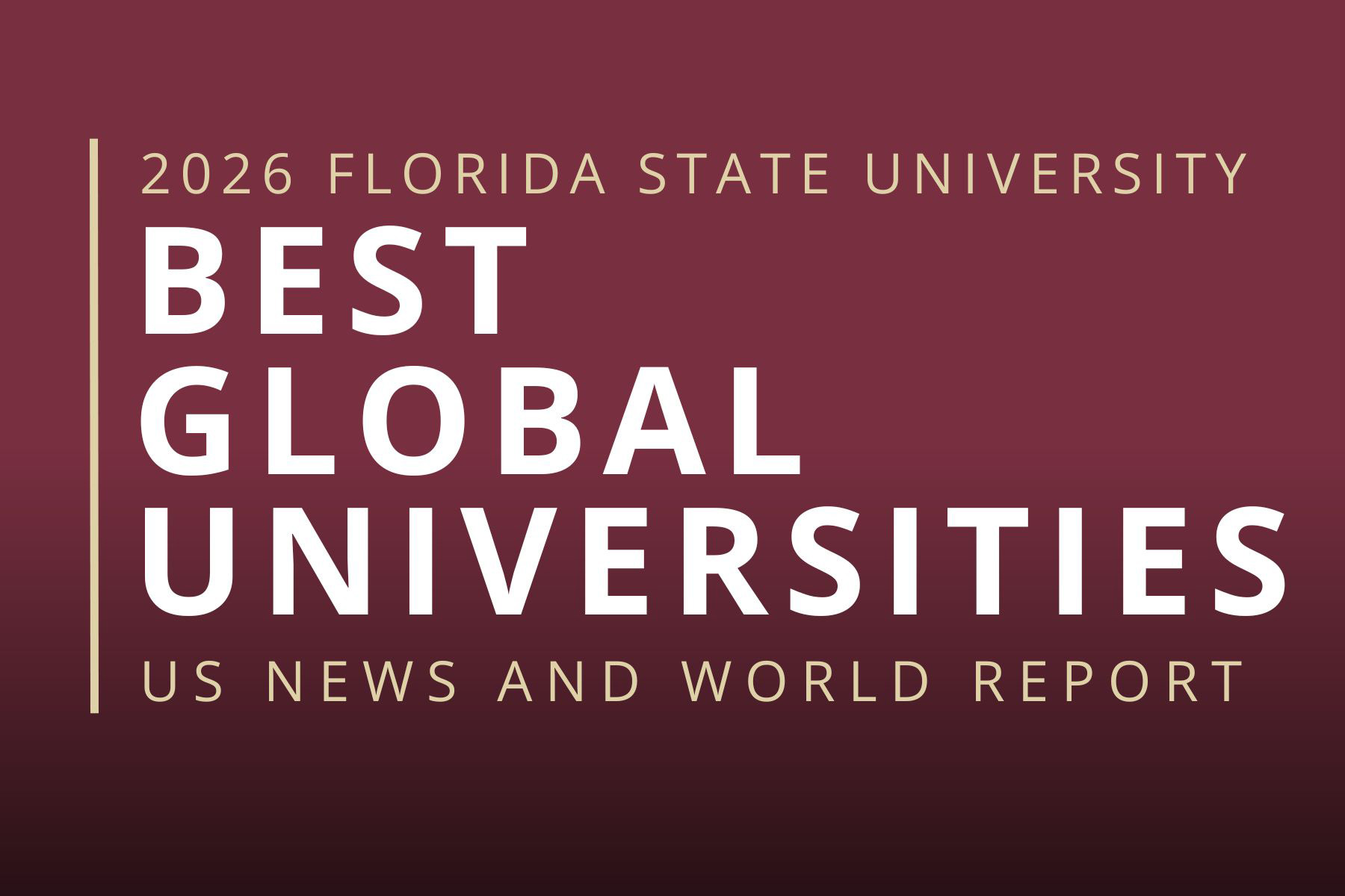 El gráfico sobre el fondo granate dice MEJORES UNIVERSIDADES GLOBALES.